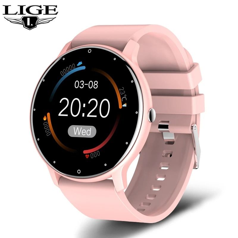 LIGE 2025 Smart Watch For Men With Full Touch Screen Fitness Tracker And Bluetooth Call Support For 6