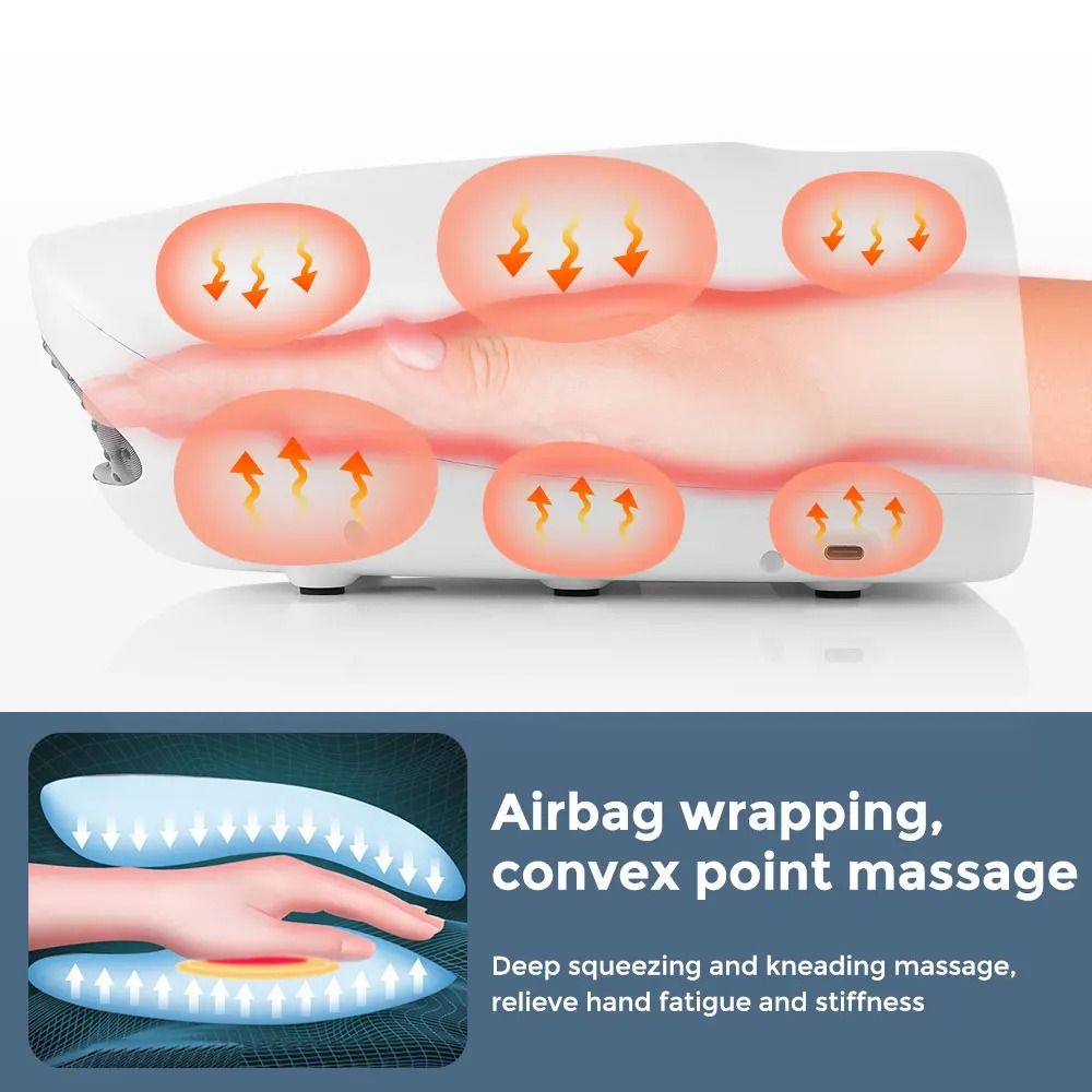 Wireless Electric Hand Massager With Air Compression And Heat For Palm And Finger Muscle Relief 1