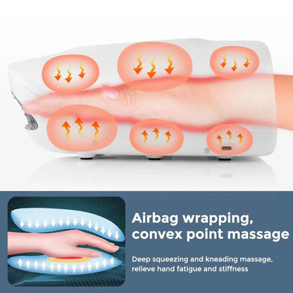 Wireless Electric Hand Massager With Air Compression And Heat For Palm And Finger Muscle Relief 1