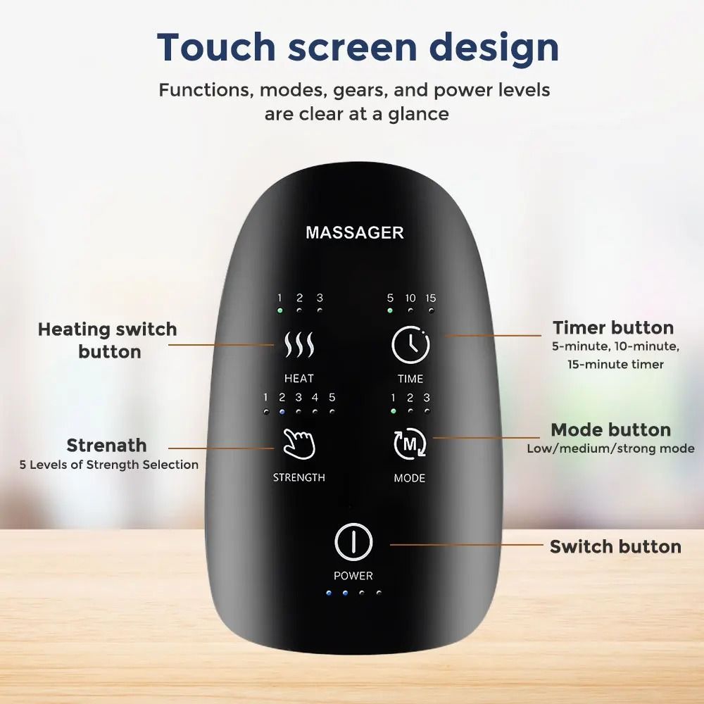 Wireless Electric Hand Massager With Air Compression And Heat For Palm And Finger Muscle Relief 2