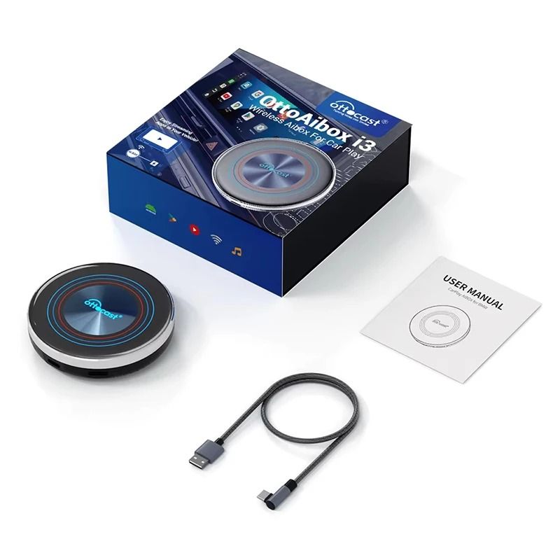 OTTOCAST I3 CarPlay AI Box With Android 13 Wireless Adapter And Video Streaming Support For BMW MG  6