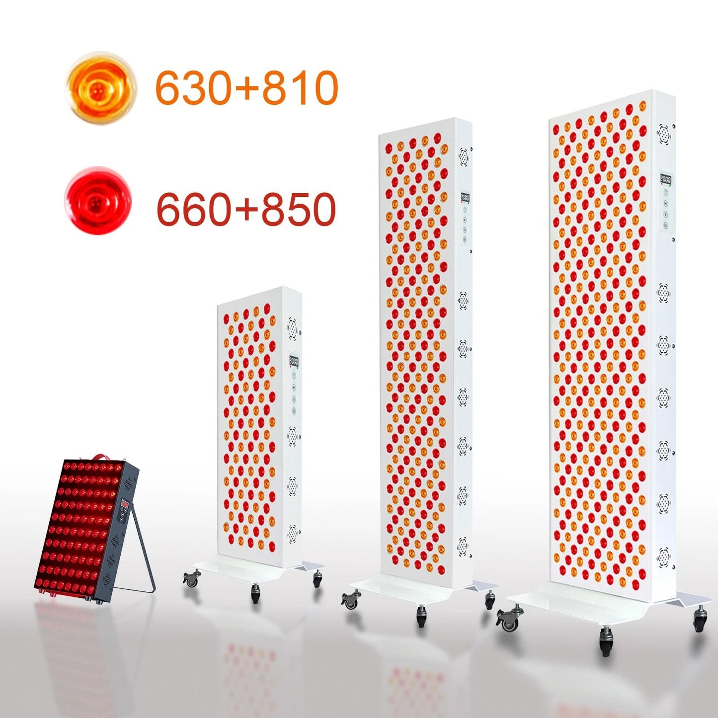 Dual Chip Red Light Therapy Panel with 630nm 660nm 810nm 850nm LED for Face and Body Skin Care and Pain Relief