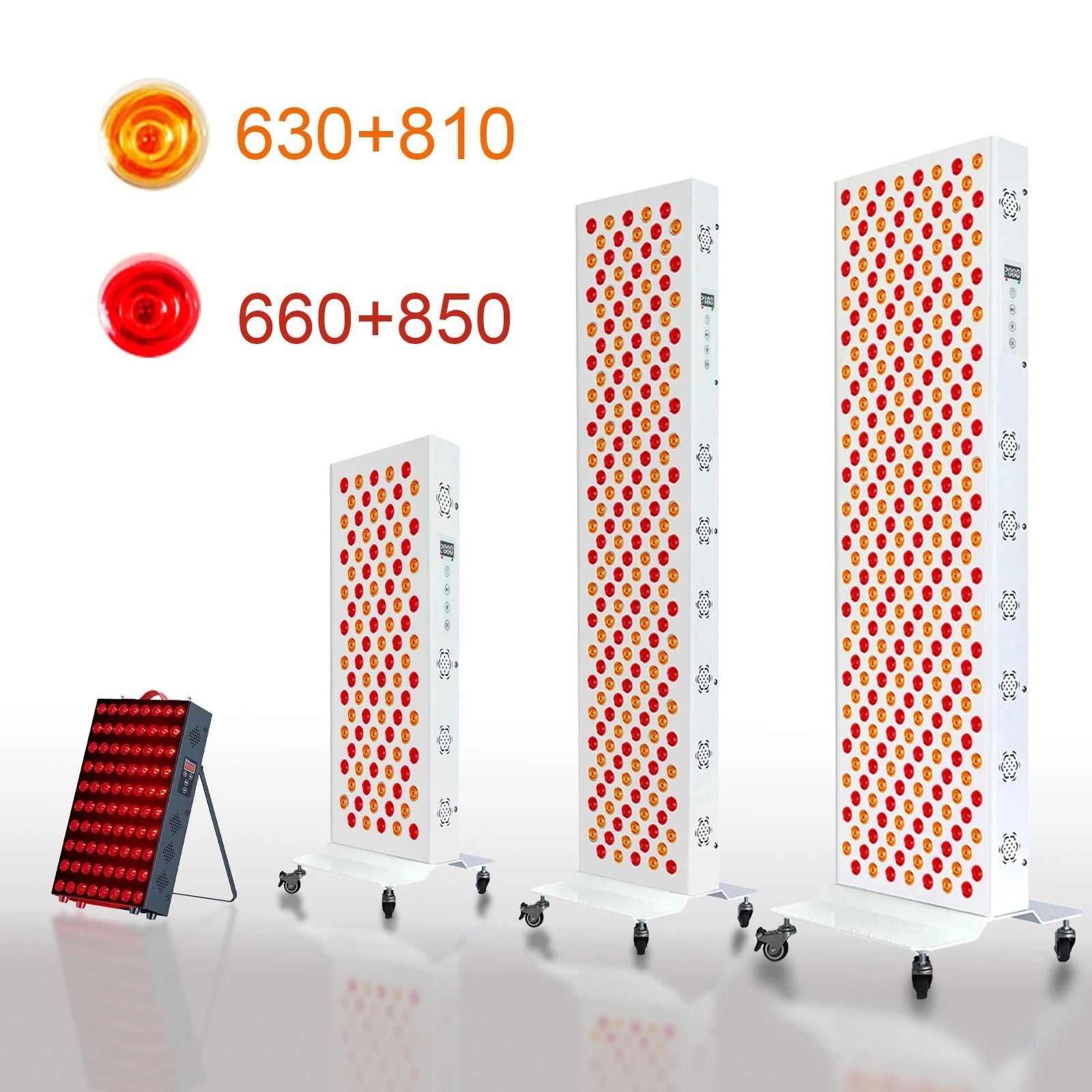 Dual Chip Red Light Therapy Panel with 630nm 660nm 810nm 850nm LED for Face and Body Skin Care and Pain Relief