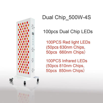 Dual Chip Red Light Therapy Panel With 630nm 660nm 810nm 850nm LED For Face And Body Skin Care And  9