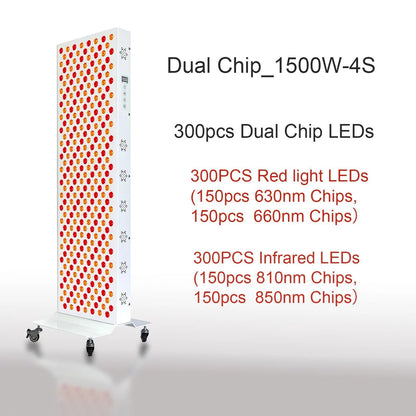 Dual Chip Red Light Therapy Panel With 630nm 660nm 810nm 850nm LED For Face And Body Skin Care And  11