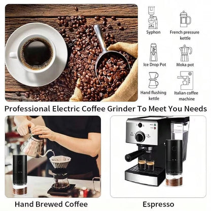 Electric Coffee Grinder With 1500mAh Battery And Adjustable Burrs For Fresh Bean Grinding And Type  5