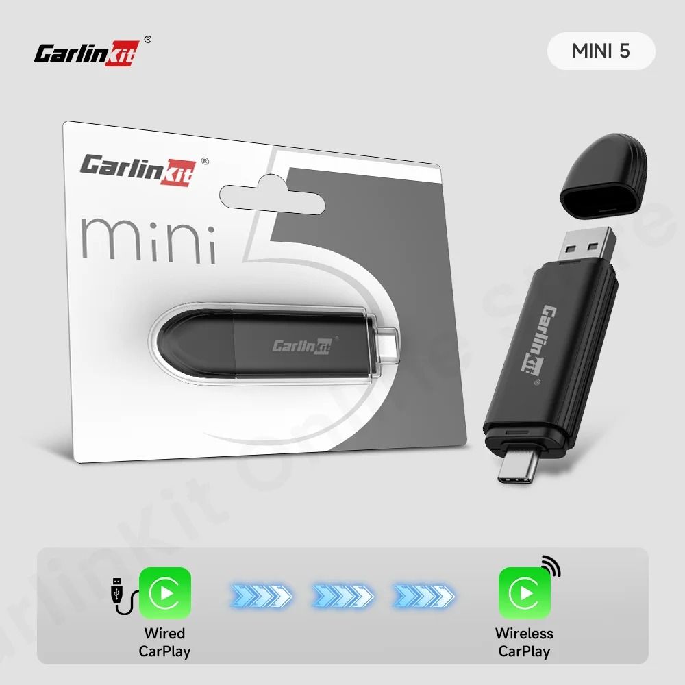 Carlinkit Mini 5 And 5 Pro Wireless Carplay Android Auto Adapter For Car Smart System Upgrade With  6