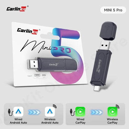 Carlinkit Mini 5 And 5 Pro Wireless Carplay Android Auto Adapter For Car Smart System Upgrade With  7