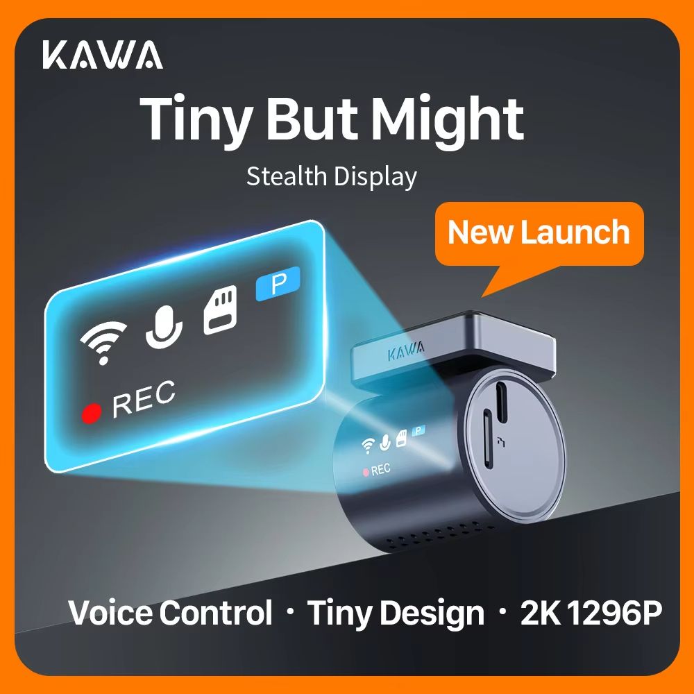 2K KAWA Mini 3 Pro Dash Cam – Smart WiFi Car Camera with 24H Parking & Voice Control