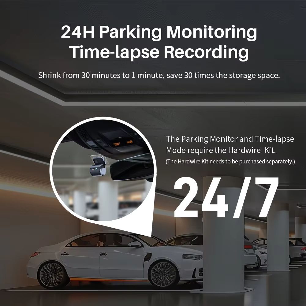 2K KAWA Mini 3 Pro Dash Cam  Smart WiFi Car Camera With 24H Parking  Voice Control 5