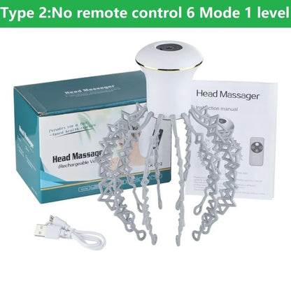 Electric Octopus Claw Scalp Massager With Hands Free Design For Stress Relief And Hair Stimulation 6