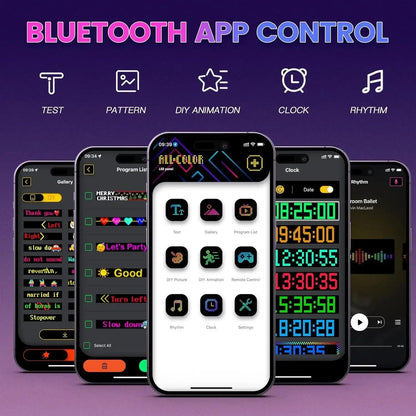 LED Matrix Panel For Car Or Truck With App Control RGB Scrolling Display Programmable Via Bluetooth 2