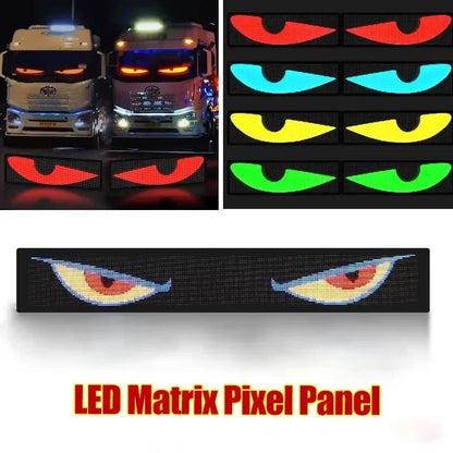 LED Matrix Panel For Car Or Truck With App Control RGB Scrolling Display Programmable Via Bluetooth 4