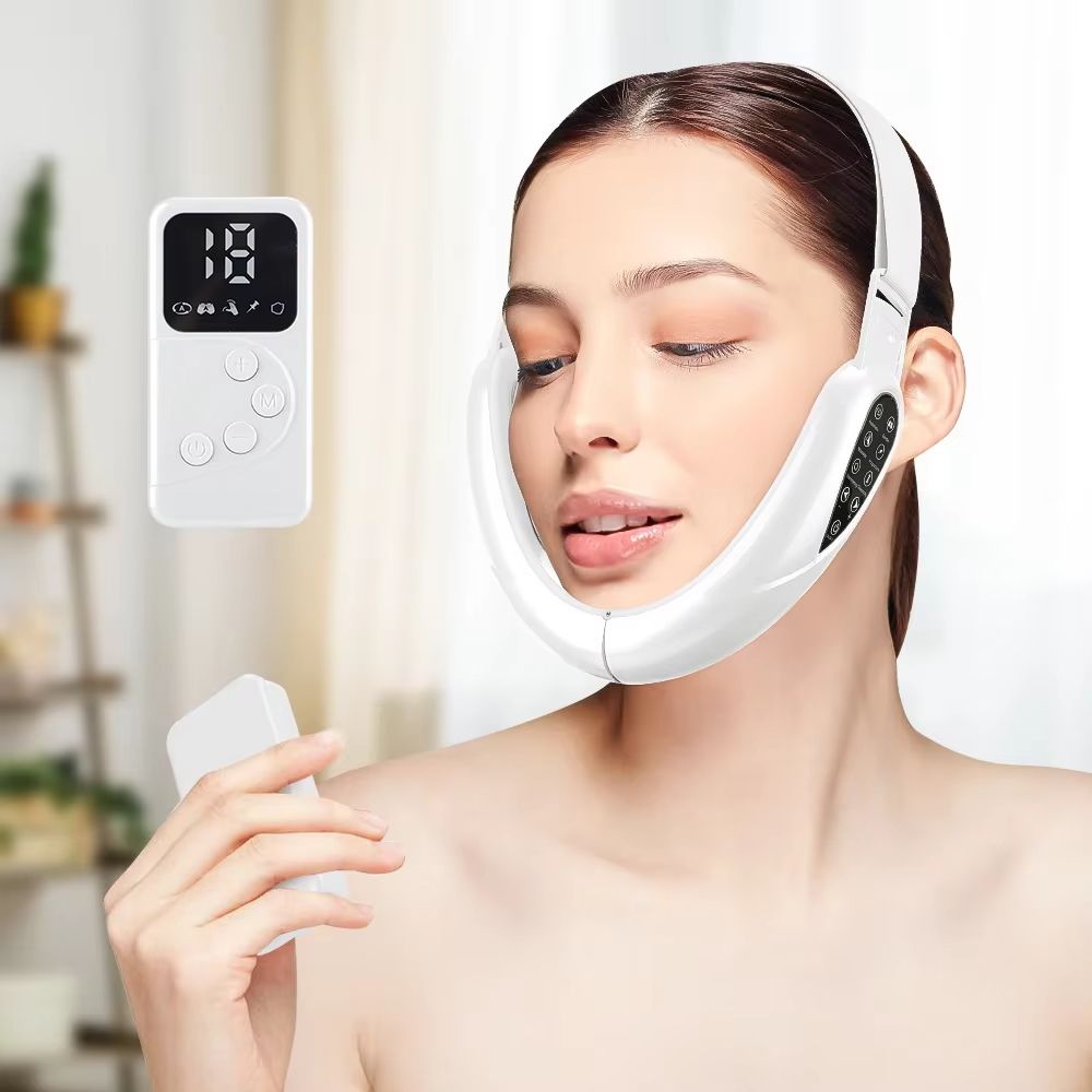 Rechargeable VFace Massager  Portable Facial Lifting  Skin Tightening Device With LED Display 1