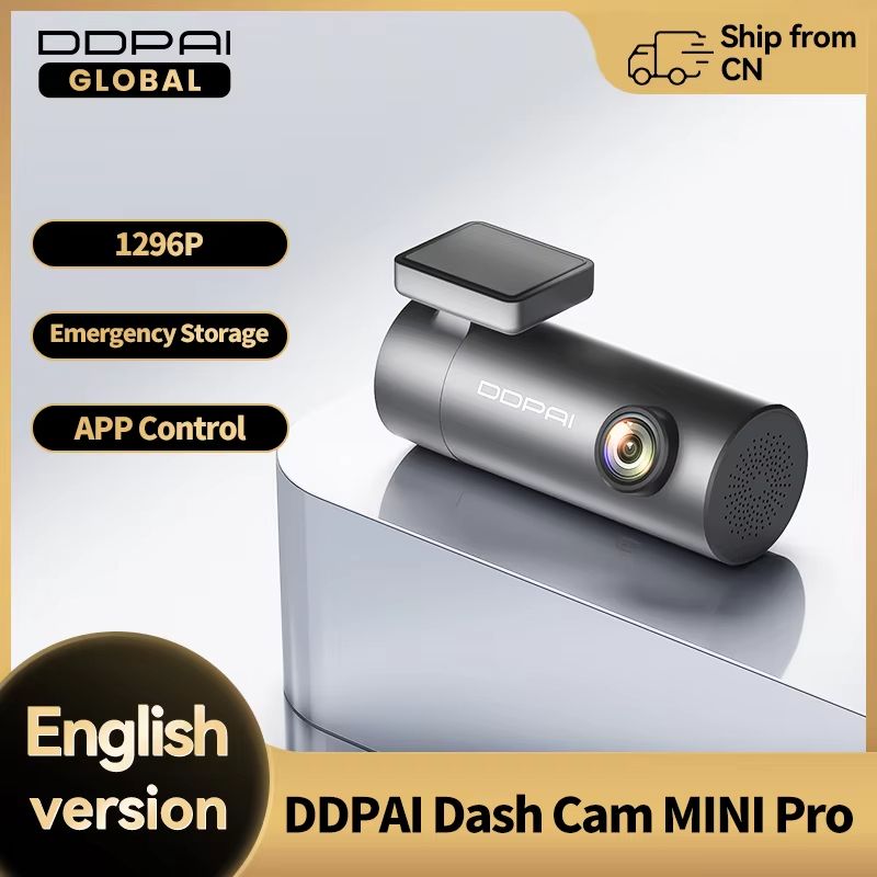 DDPAI Mini Pro Dash Cam – 1296P HD Car Camera with WiFi, Android App, and Smart DVR Recording