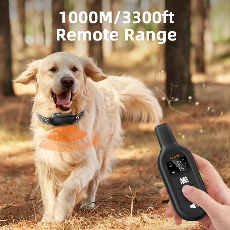 ROJECO Electric Dog Training Collar  Waterproof RemoteControl Bark Stop Collar With Vibration Shock 3