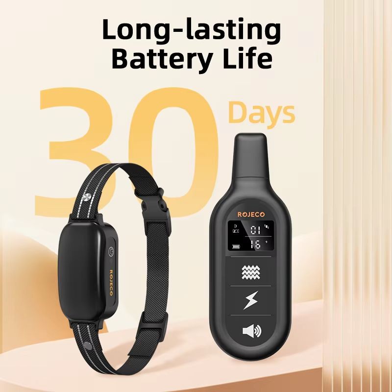 ROJECO Electric Dog Training Collar  Waterproof RemoteControl Bark Stop Collar With Vibration Shock 4