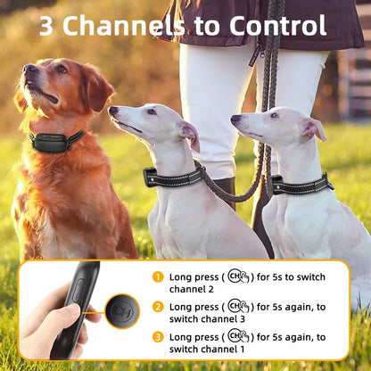 ROJECO Electric Dog Training Collar  Waterproof RemoteControl Bark Stop Collar With Vibration Shock 5