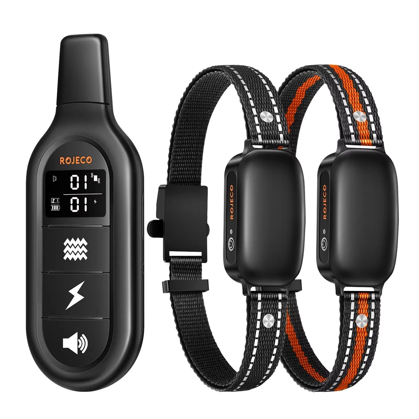 ROJECO Electric Dog Training Collar  Waterproof RemoteControl Bark Stop Collar With Vibration Shock 7