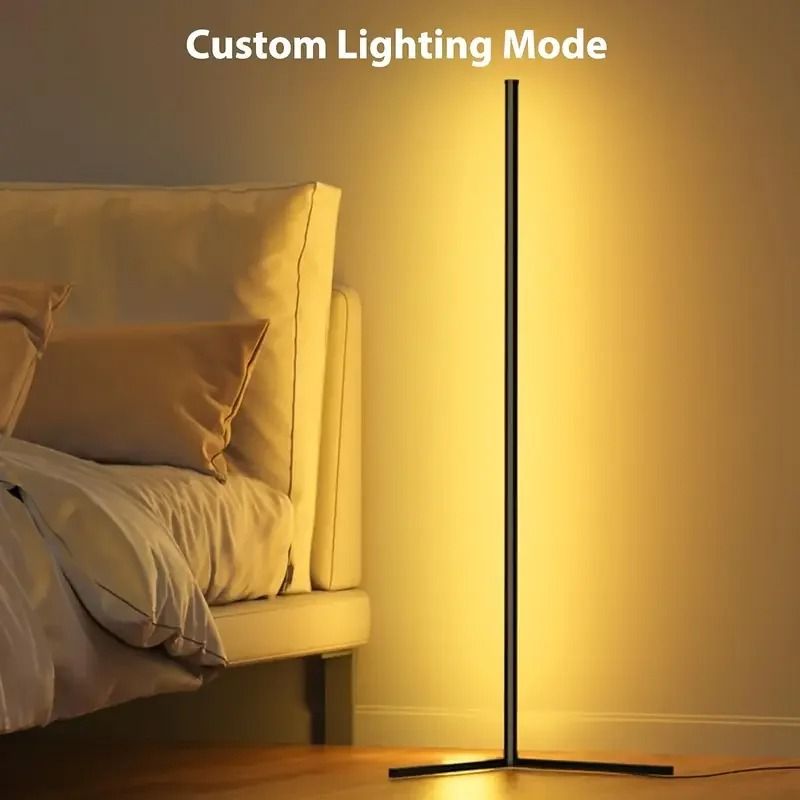 Smart RGB LED Floor Lamp with App Control and Music Sync for Living Room or Gaming Setup
