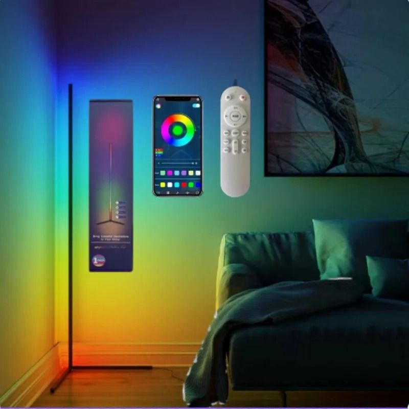 Smart RGB LED Floor Lamp With App Control And Music Sync For Living Room Or Gaming Setup 6