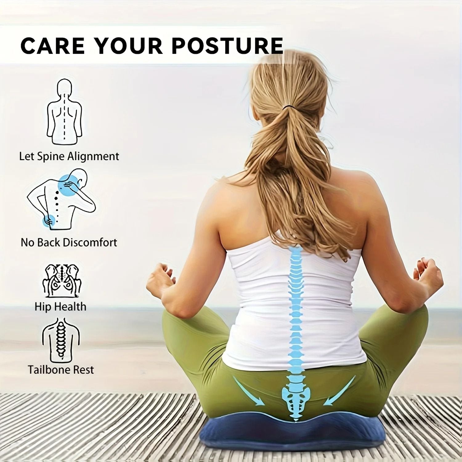 Orthopedic Memory Foam Donut Pillow For Tailbone And Hemorrhoid Relief Seat Cushion For Office Or P 2