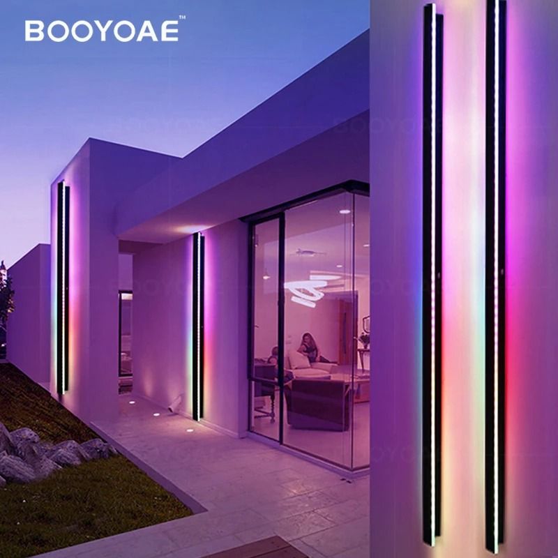 Smart RGB Outdoor Wall Light With App Control And Remote For Porch Holiday And Party Lighting 3
