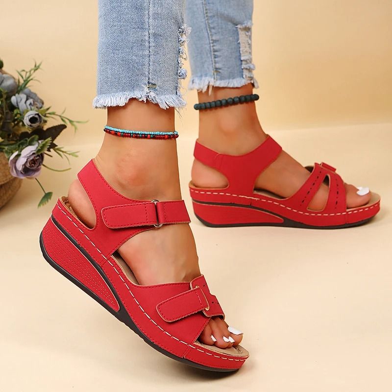 Womens Slip On Open Toe Sandals With Casual Heels For Summer Walking And Party Wear 1