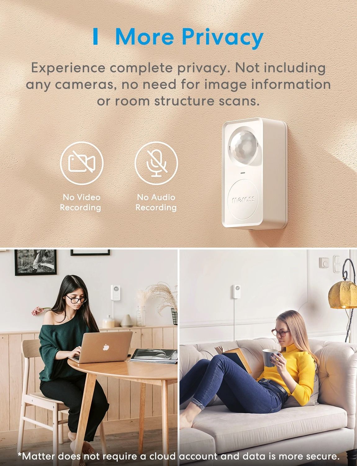Meross Matter WiFi Human Presence Sensor With RadarBased Distance And Luminance Detection For Smart 2