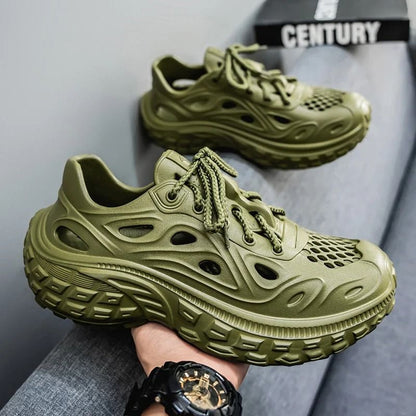 Summer Couple Hole Sandals for Men and Women Lightweight Outdoor Casual Slip On Shoes for 2025 Beach Wear