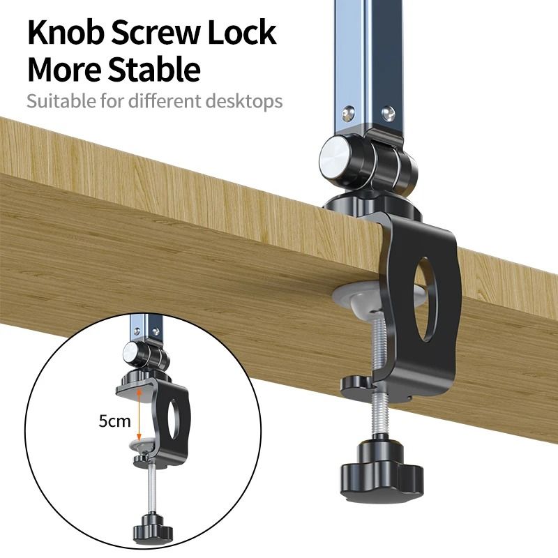 Adjustable Mic Boom Arm With Desk Mount And Detachable Riser For Streaming Recording Or Podcast Set 3