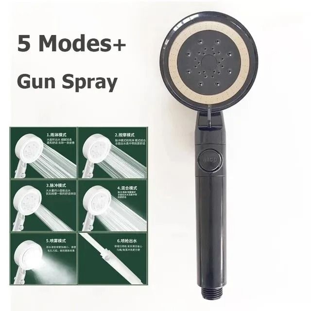 230mm Large Rainfall Shower Head With 6 Spray Modes And Supercharged High Pressure Output For Bathr 10