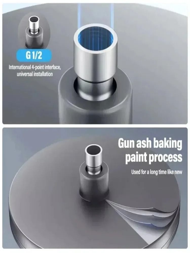 230mm Large Rainfall Shower Head With 6 Spray Modes And Supercharged High Pressure Output For Bathr 4