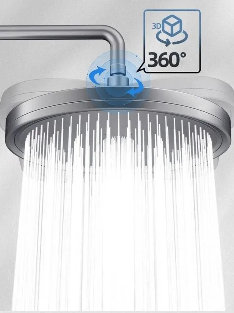 230mm Large Rainfall Shower Head With 6 Spray Modes And Supercharged High Pressure Output For Bathr 5