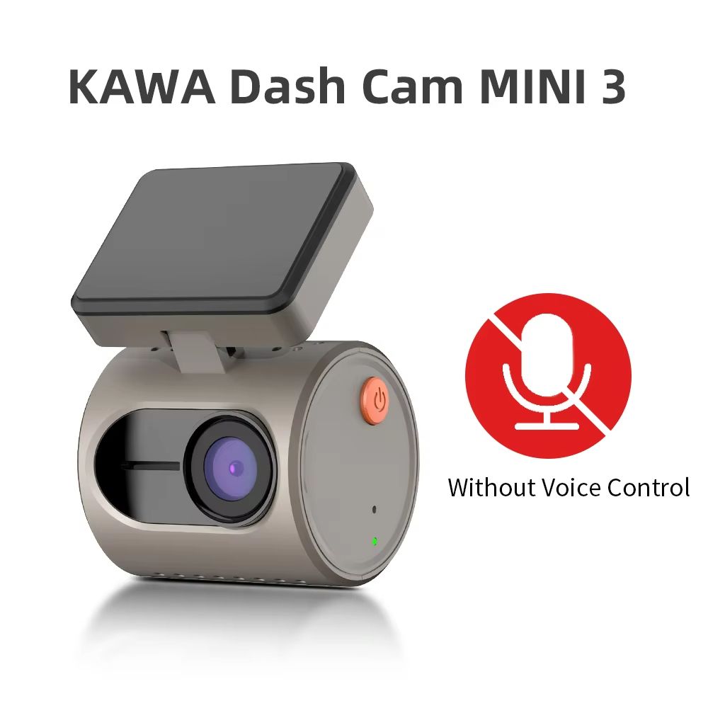 KAWA Mini 3 2K Dash Cam  Smart Car DVR With Voice Control Night Vision WiFi And Emergency Recording 11