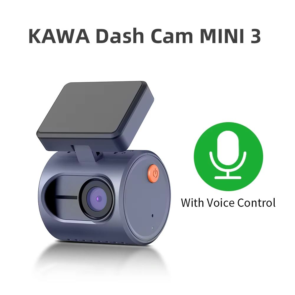 KAWA Mini 3 2K Dash Cam  Smart Car DVR With Voice Control Night Vision WiFi And Emergency Recording 8