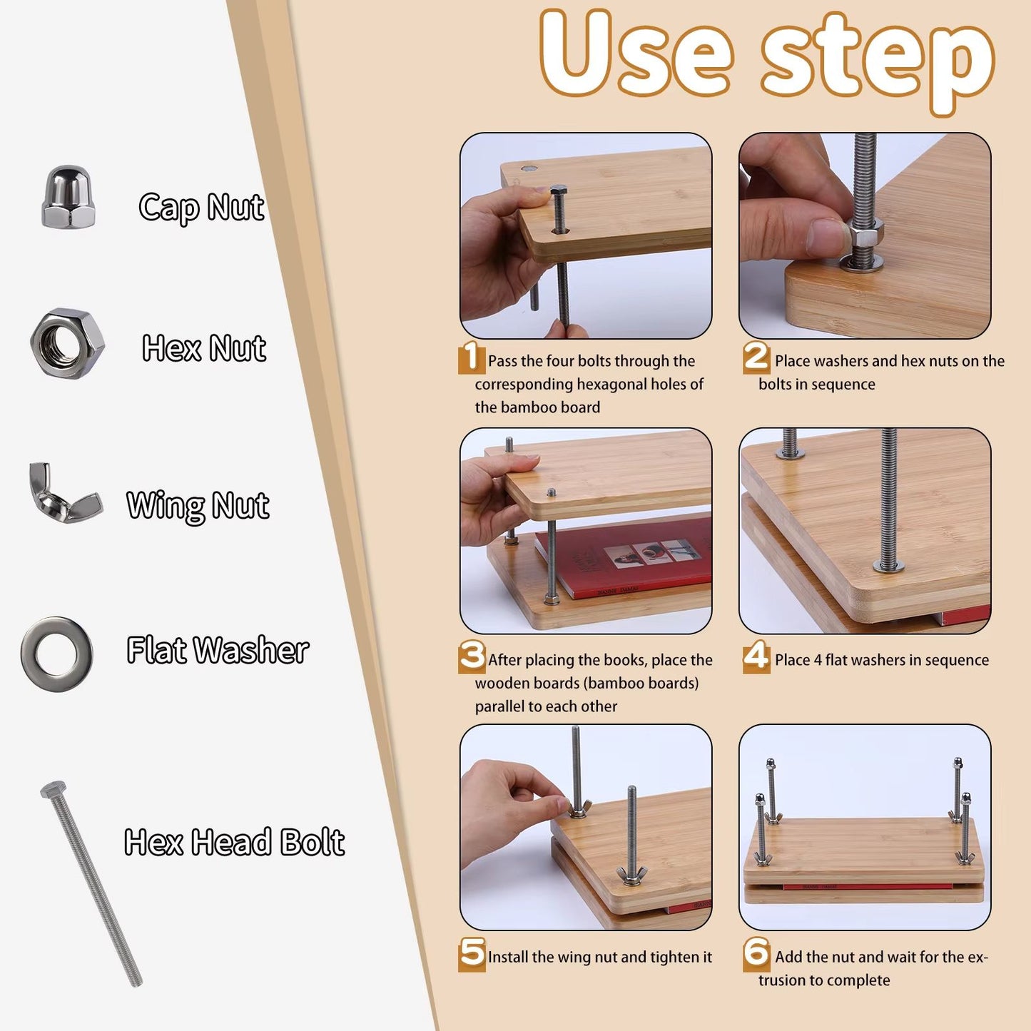 Complete Bookbinding Tools Set With Bone Folder Waxed Thread And Paulownia Wood Portable Binding Pr 2