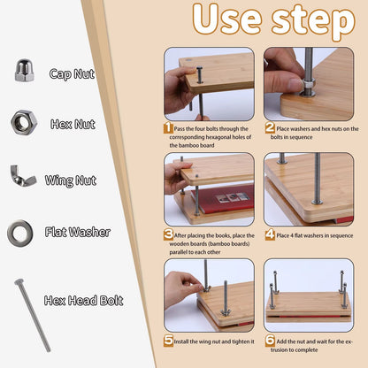 Complete Bookbinding Tools Set With Bone Folder Waxed Thread And Paulownia Wood Portable Binding Pr 2