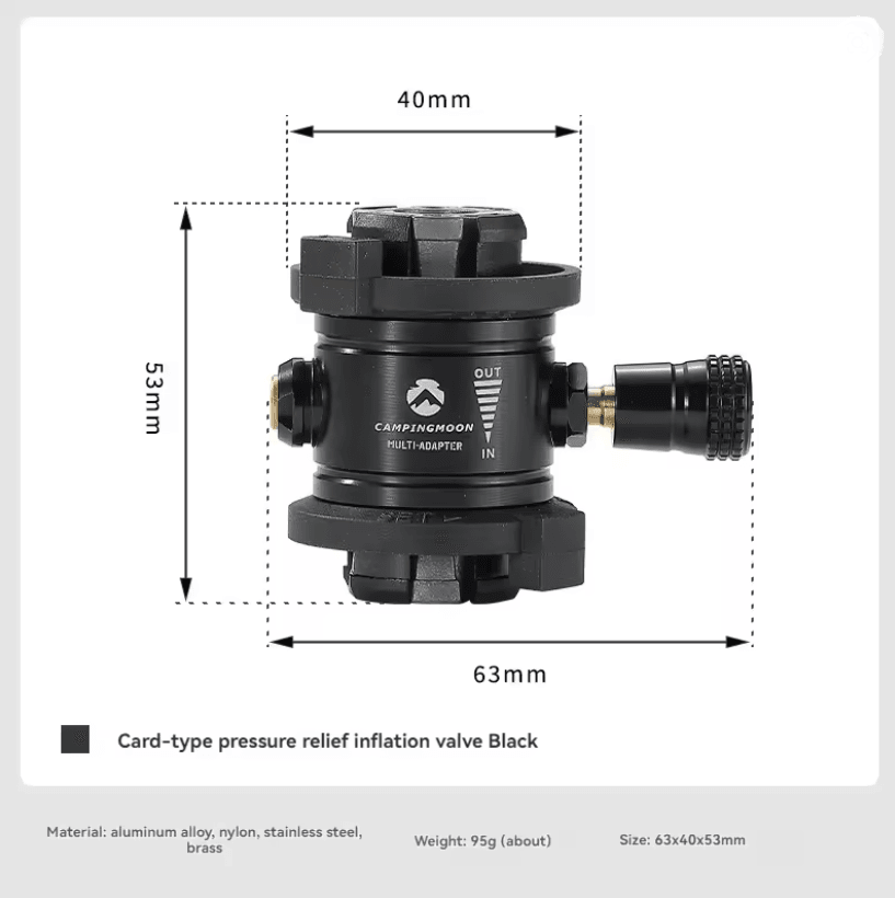 Campingmoon Z15 Gas Refill Adapter EN417 Lindal Valve Adapter 3