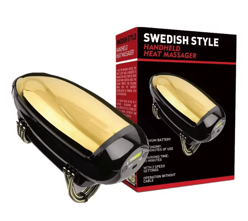 Mens Barberology Cordless Metal Heat Massager For Scalp And Muscle Relief 3