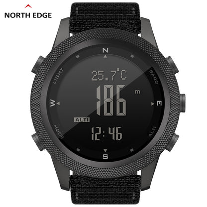 NORTH EDGE APACHE-46 Digital Sport Watch for Men, Outdoor Running, Hiking, Swimming, with Altimeter, Barometer, Compass