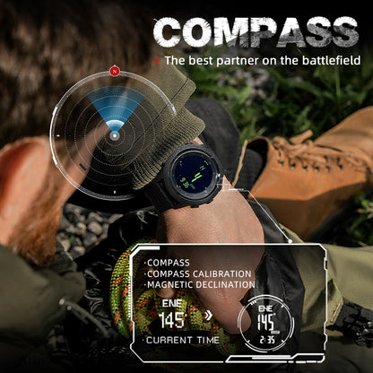 NORTH EDGE APACHE-46 Digital Sport Watch for Men, Outdoor Running, Hiking, Swimming, with Altimeter, Barometer, Compass