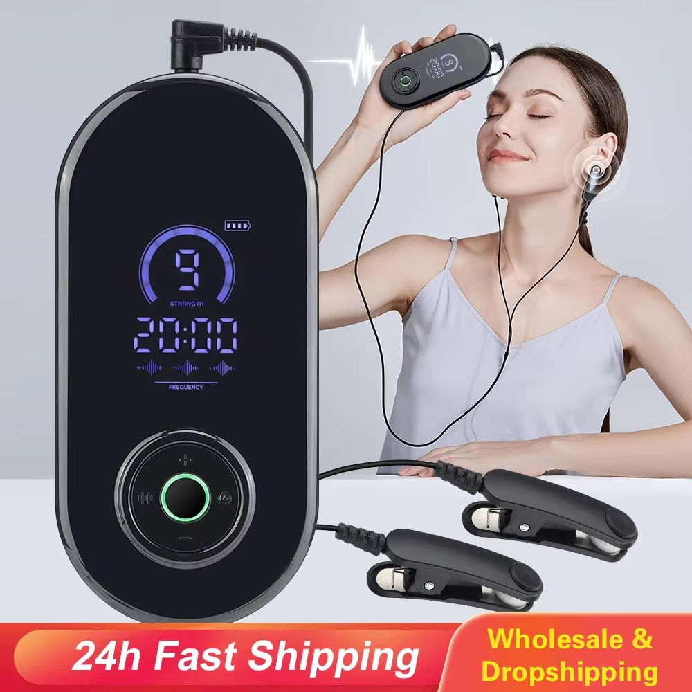 CES Microcurrent Sleep Aid Device – Electric Ear Clip for Insomnia, Anxiety, and Headache Relief
