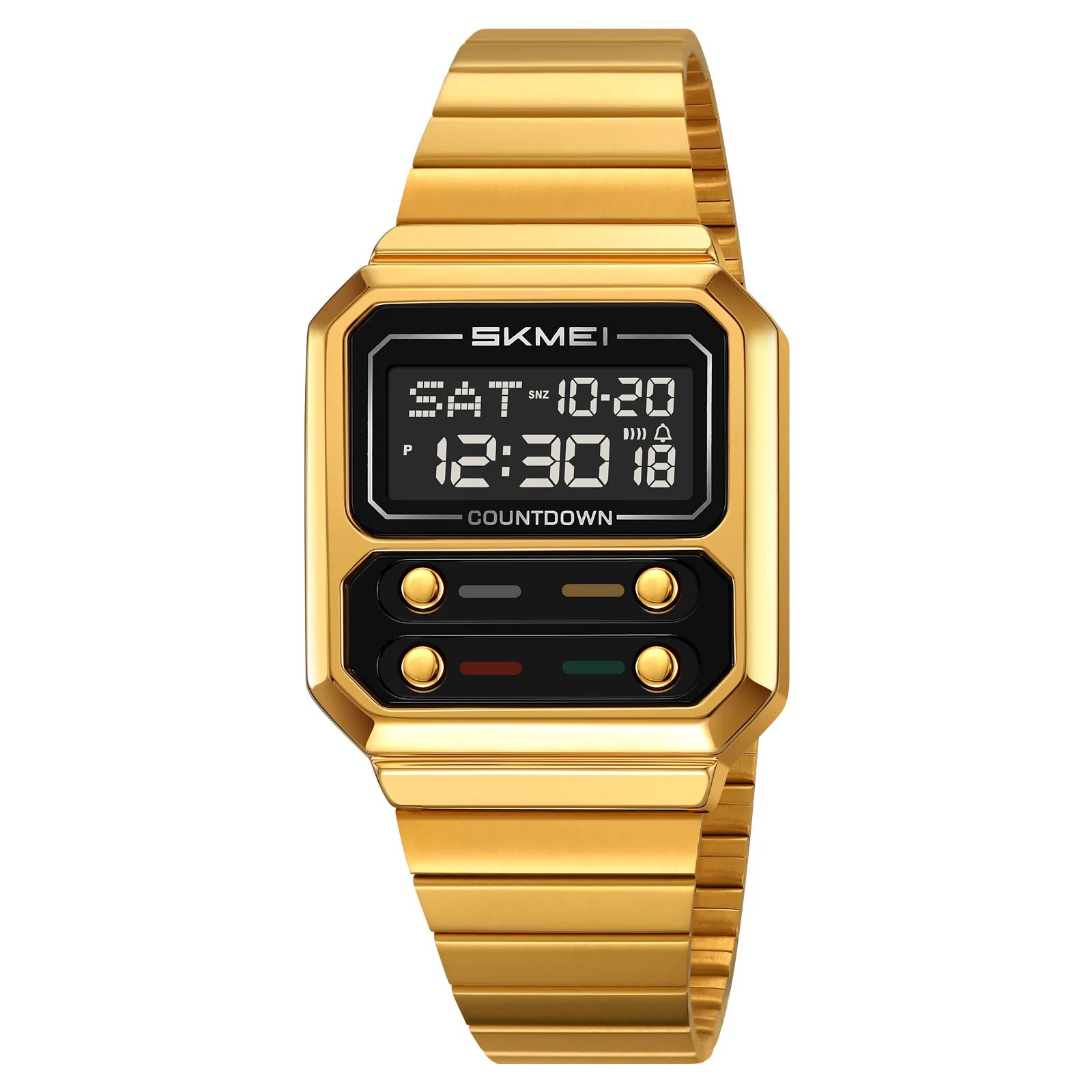 Retro Luxury Time Digital Electronic Watch for Women, Business Men Chrono Wristwatch, Waterproof Student Clock