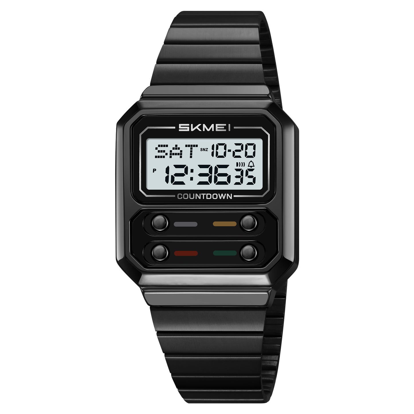 Retro Luxury Time Digital Electronic Watch for Women, Business Men Chrono Wristwatch, Waterproof Student Clock