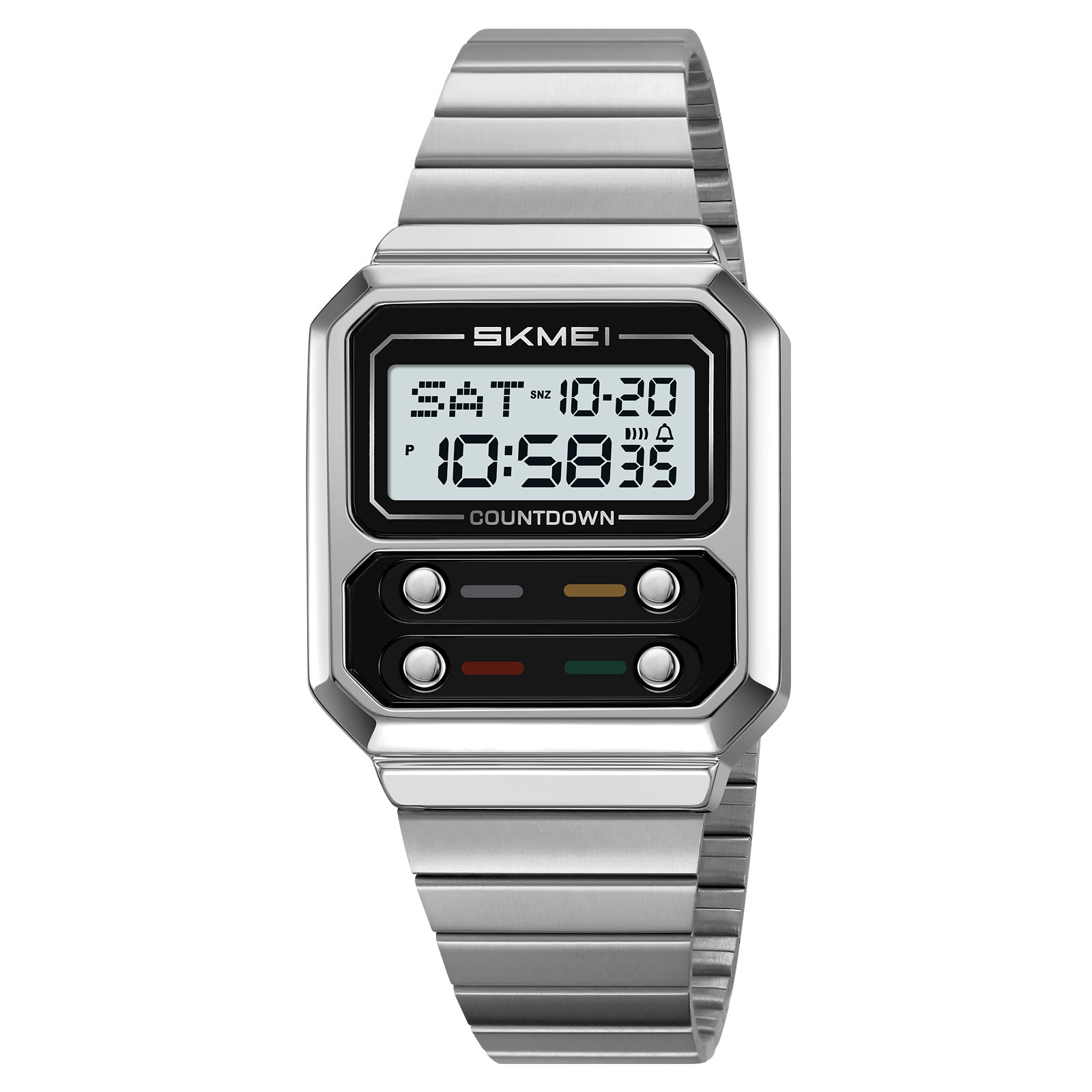 Retro Luxury Time Digital Electronic Watch for Women, Business Men Chrono Wristwatch, Waterproof Student Clock