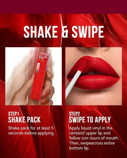 3D Matte Lipstick Velvety Satin Gloss Liquid Matte Lip Color Waterproof Long Lasting Glaze Non Stic 4