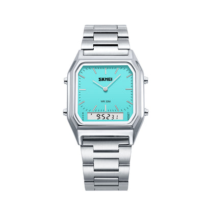 SKMEI Digital Watch for Men Women, Dual Display Quartz Timepiece, 3Time Luminous Waterproof Fashion Wristwatch