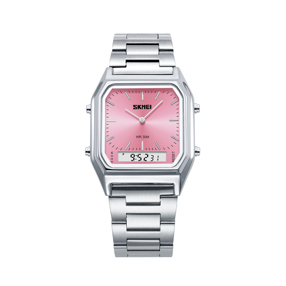 SKMEI Digital Watch for Men Women, Dual Display Quartz Timepiece, 3Time Luminous Waterproof Fashion Wristwatch