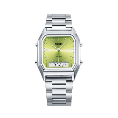 SKMEI Digital Watch for Men Women, Dual Display Quartz Timepiece, 3Time Luminous Waterproof Fashion Wristwatch